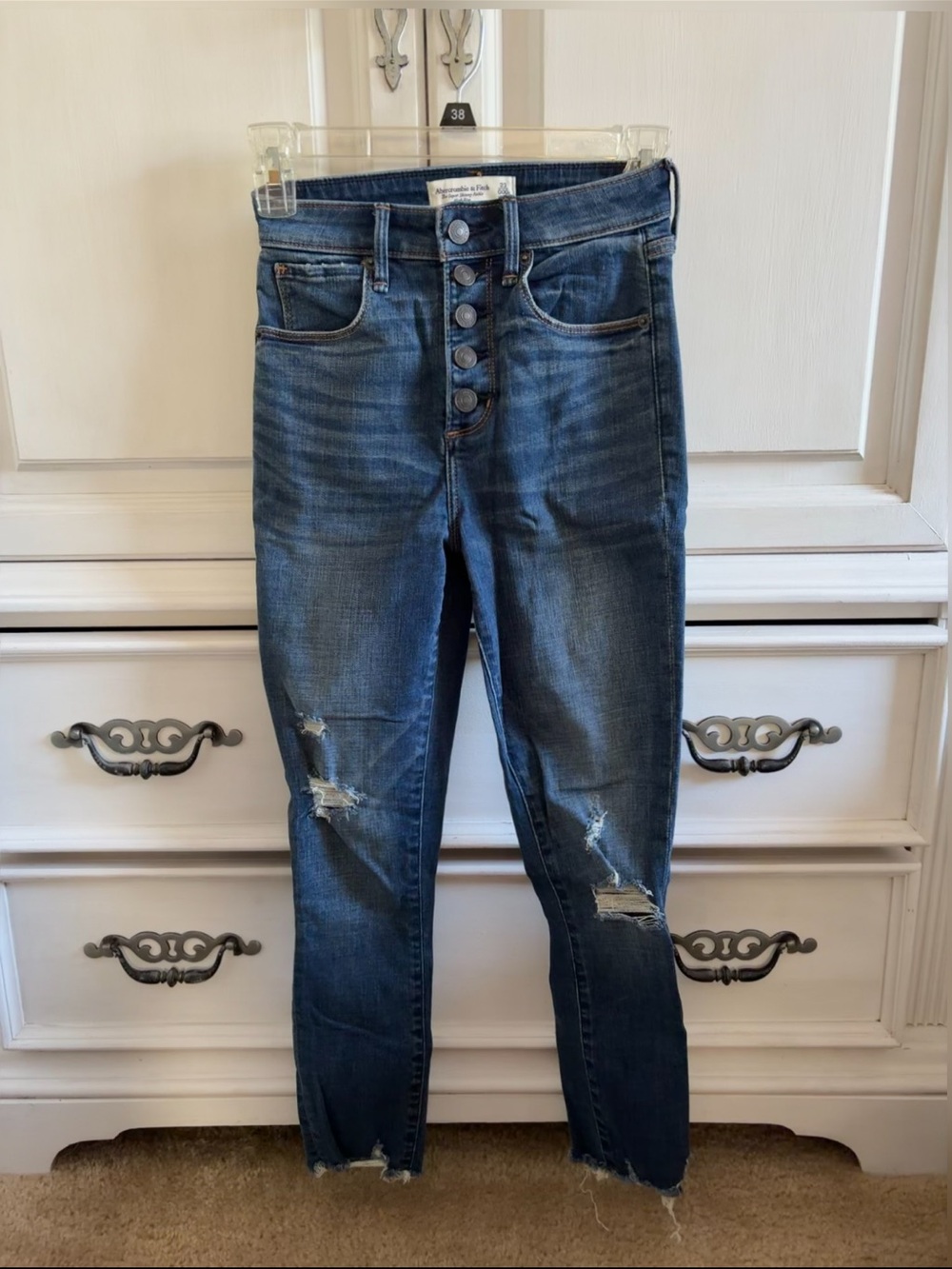 Abercrombie & fitch high rise super skinny ankle jeans